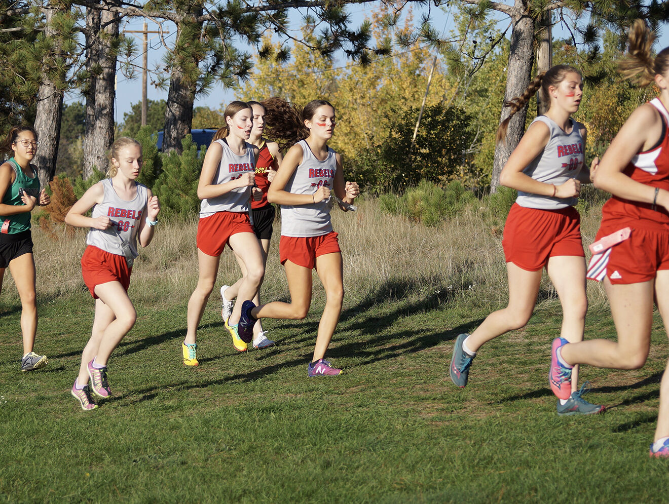Rebel girls Cross Country runners